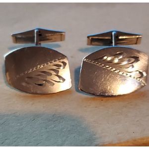 STERLING 1950S MENS CUFFLINKS